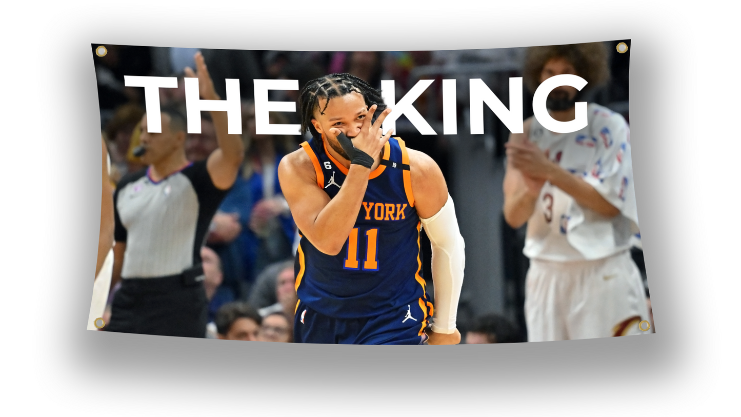 Jalen Brunson "THE KING" Flag