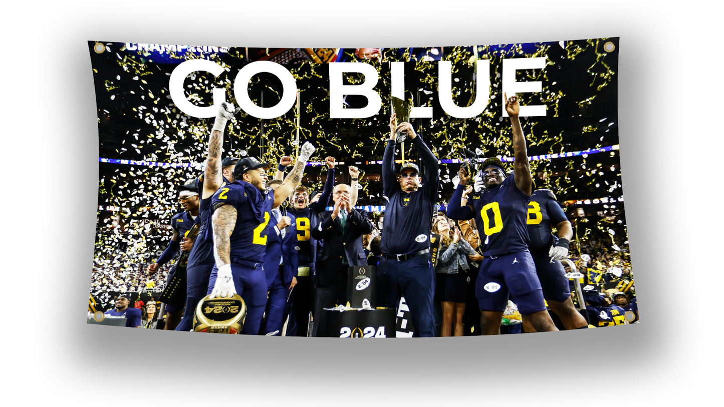 University of Michigan "Go Blue" Flag